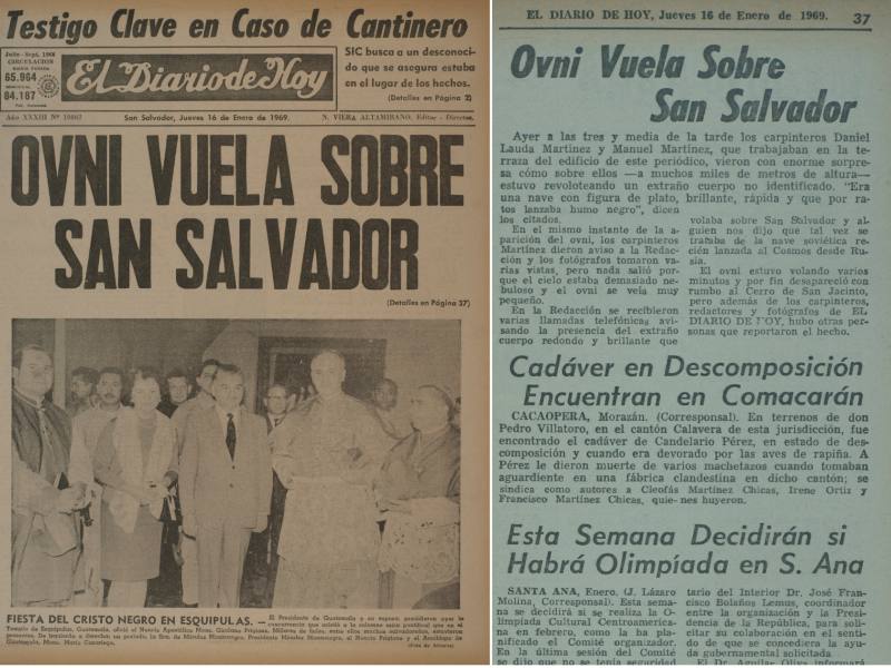 OVNI sobre San Salvador en 1969